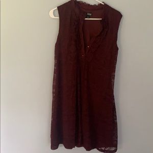 Maroon Lace Dress - Professional